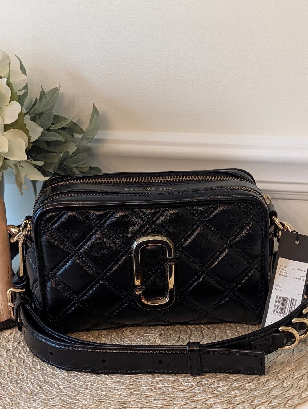 Marc Jacobs Black Quilted Softshot Bag